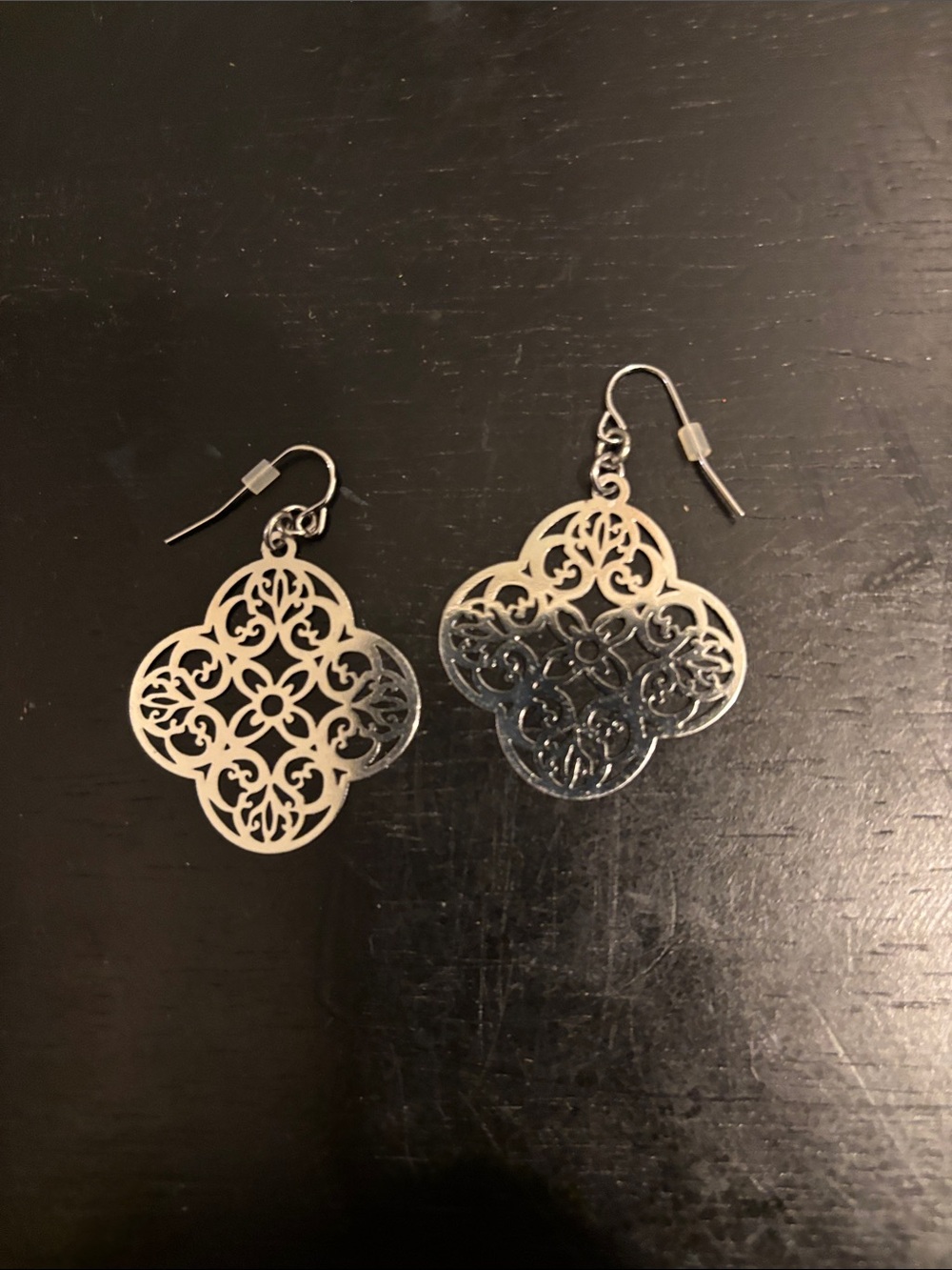 Montana Silversmiths Silver Filigree Clover Drop Earrings - Women Jewelry
